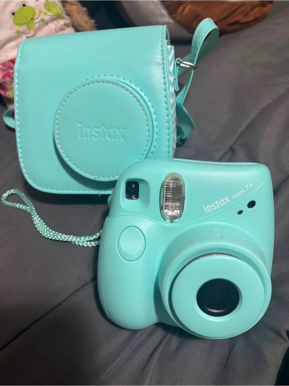 Fujifilm Instax Mini 7+ Instant Camera in Mint Blue